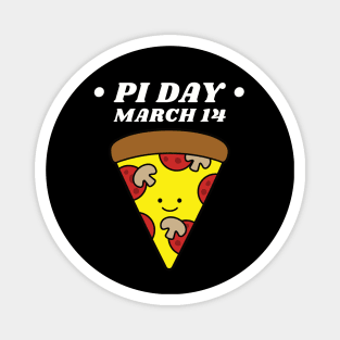 Pi Day March 14 Kawaii Pizza Slice Magnet
